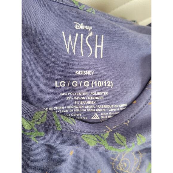 Disney Wish‎ Purple Girls Flower Long Sleeve Dress size Large #7 - Picture 5 of 5